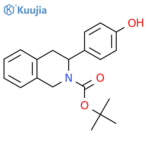 Tert-butyl 3-(4-hydroxyphenyl)-1,2,3,4-tetrahydroisoquinoline-2-carboxylate structure