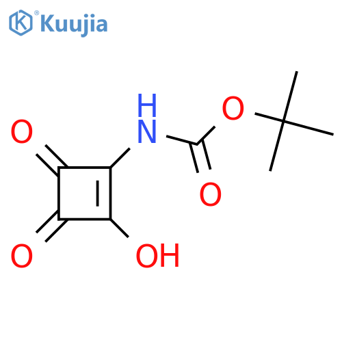 tert-butyl N-(2-hydroxy-3,4-dioxocyclobut-1-en-1-yl)carbamate structure