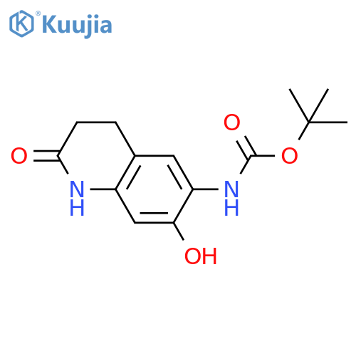 tert-butyl N-(7-hydroxy-2-oxo-1,2,3,4-tetrahydroquinolin-6-yl)carbamate structure