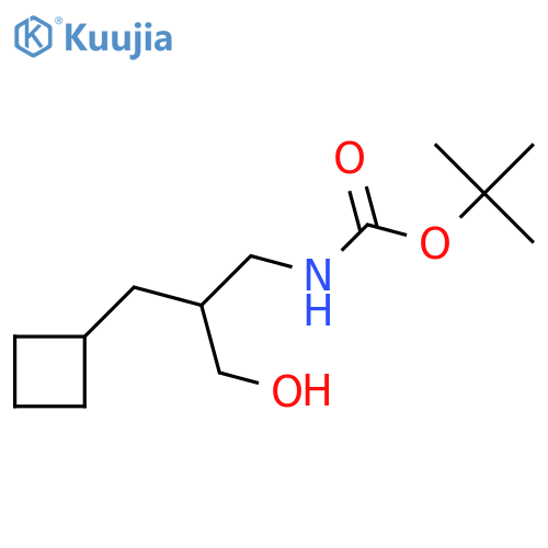 tert-butyl N-[2-(cyclobutylmethyl)-3-hydroxypropyl]carbamate structure