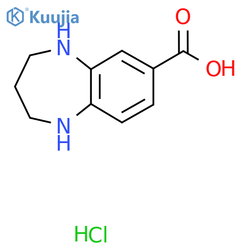 2,3,4,5-Tetrahydro-1H-1,5-benzodiazepine-7-carboxylic acid;hydrochloride structure