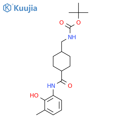 tert-butyl N-({4-(2-hydroxy-3-methylphenyl)carbamoylcyclohexyl}methyl)carbamate structure