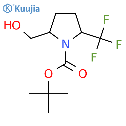 Tert-butyl 2-(hydroxymethyl)-5-(trifluoromethyl)pyrrolidine-1-carboxylate structure