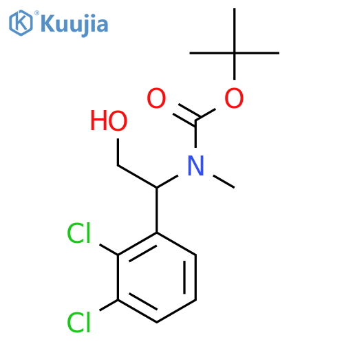 tert-butyl N-1-(2,3-dichlorophenyl)-2-hydroxyethyl-N-methylcarbamate structure