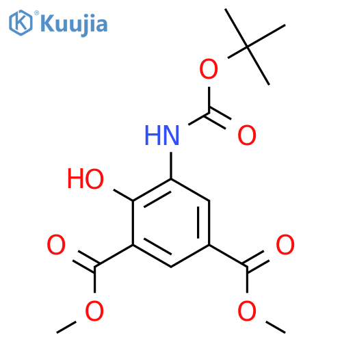 1,3-dimethyl 5-{(tert-butoxy)carbonylamino}-4-hydroxybenzene-1,3-dicarboxylate structure