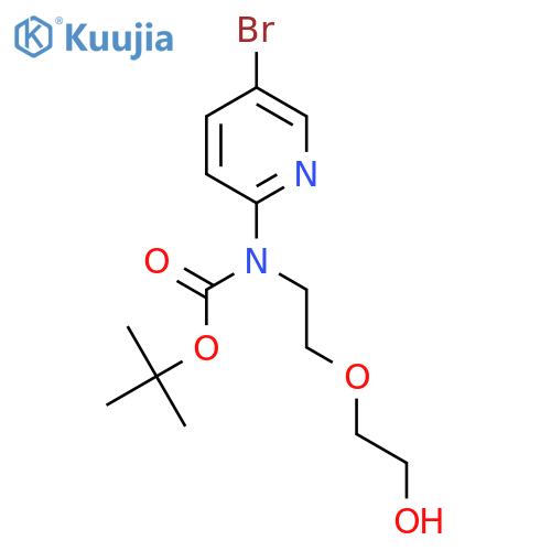 tert-butyl N-(5-bromopyridin-2-yl)-N-2-(2-hydroxyethoxy)ethylcarbamate structure