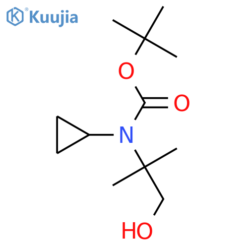 tert-butyl N-cyclopropyl-N-(1-hydroxy-2-methylpropan-2-yl)carbamate structure