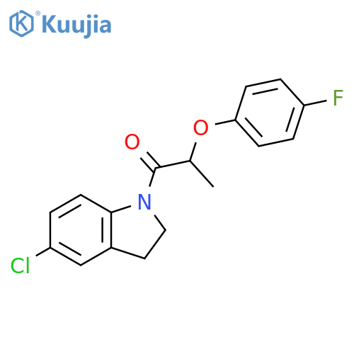 1-(5-chloro-2,3-dihydro-1H-indol-1-yl)-2-(4-fluorophenoxy)propan-1-one structure