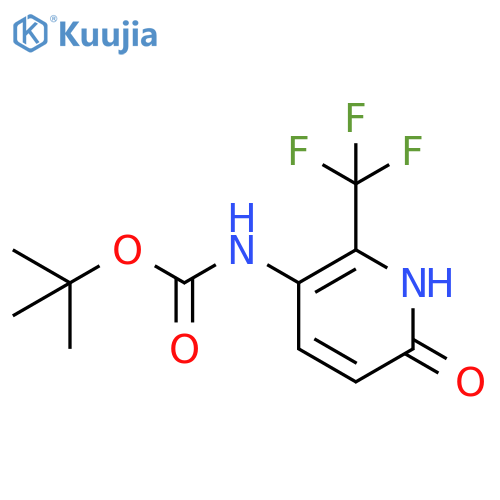 tert-butyl N-6-hydroxy-2-(trifluoromethyl)pyridin-3-ylcarbamate structure