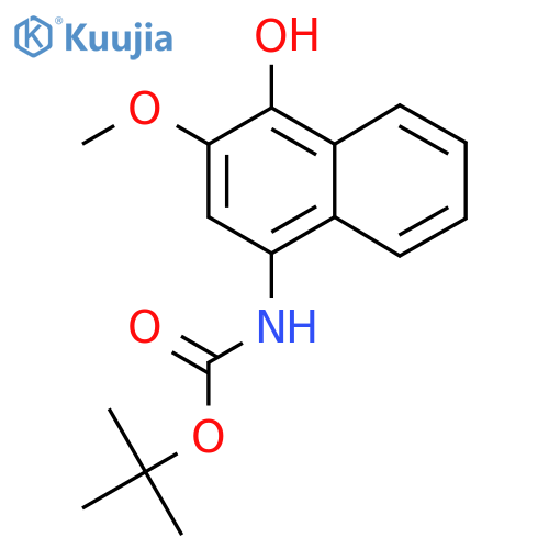 tert-butyl N-(4-hydroxy-3-methoxynaphthalen-1-yl)carbamate structure