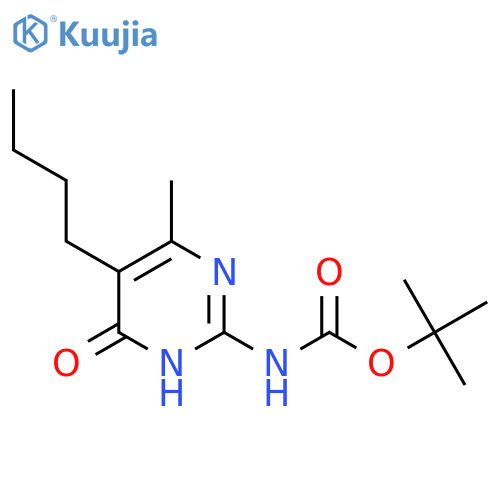 tert-butyl N-(5-butyl-4-hydroxy-6-methylpyrimidin-2-yl)carbamate structure