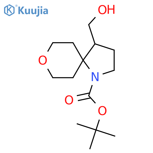 tert-butyl 4-(hydroxymethyl)-8-oxa-1-azaspiro4.5decane-1-carboxylate structure