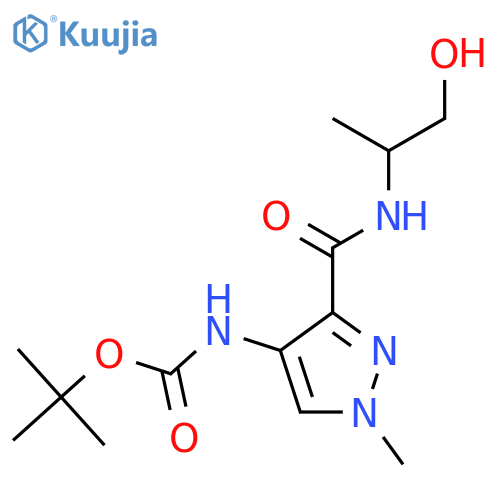 tert-butyl N-{3-(1-hydroxypropan-2-yl)carbamoyl-1-methyl-1H-pyrazol-4-yl}carbamate structure