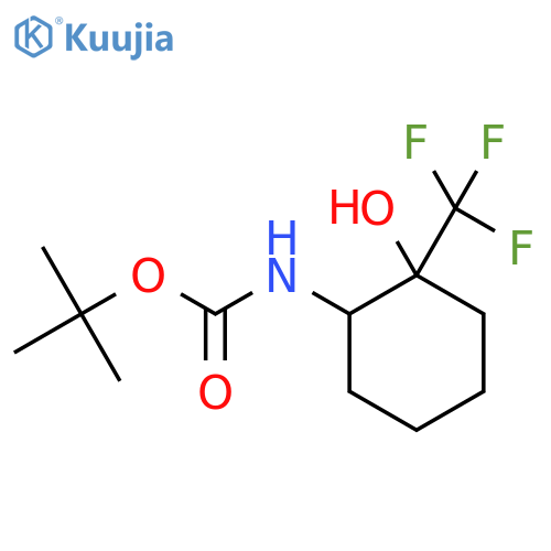 tert-butyl N-[2-hydroxy-2-(trifluoromethyl)cyclohexyl]carbamate structure