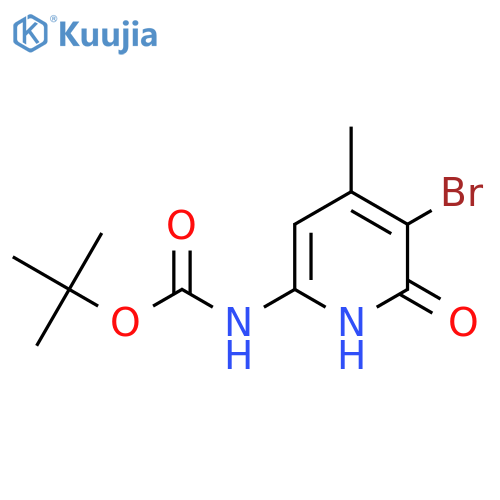tert-butyl N-(5-bromo-6-hydroxy-4-methylpyridin-2-yl)carbamate structure