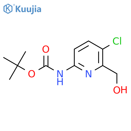 tert-butyl N-5-chloro-6-(hydroxymethyl)pyridin-2-ylcarbamate structure