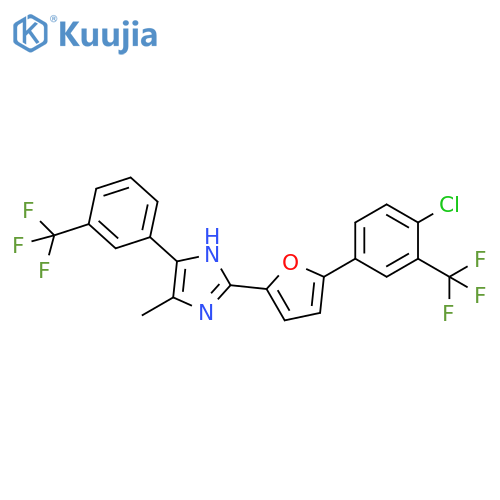 2-{5-4-chloro-3-(trifluoromethyl)phenylfuran-2-yl}-5-methyl-4-3-(trifluoromethyl)phenyl-1H-imidazole structure