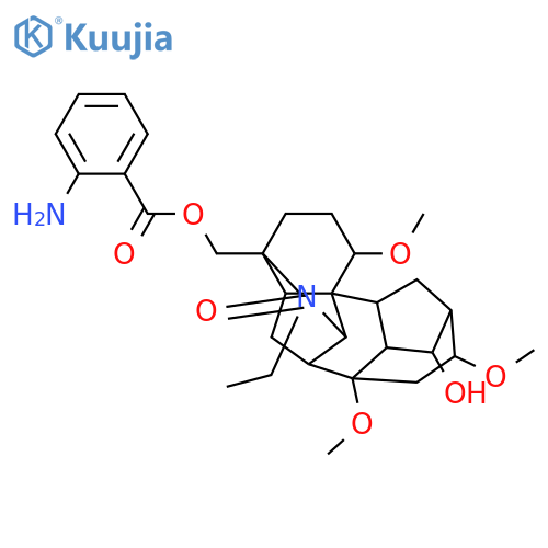 1,8,14,16,18-Pentahydroxy-4-methylaconitan-19-one; (1α,14α,16β)-form, O1,O8,O16-Tri-Me, N-Et, 18-O-(2-aminobenzoyl) structure