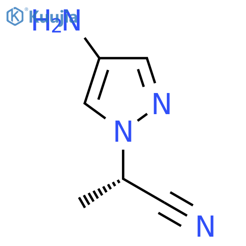 (2S)-2-(4-aminopyrazol-1-yl)propanenitrile structure