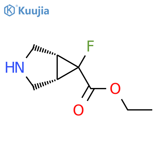 ethyl (1R,5S,6R)-6-fluoro-3-azabicyclo[3.1.0]hexane-6-carboxylate structure