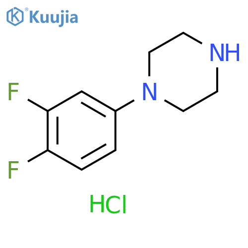 1-(3,4-difluorophenyl)piperazine dihydrochloride structure