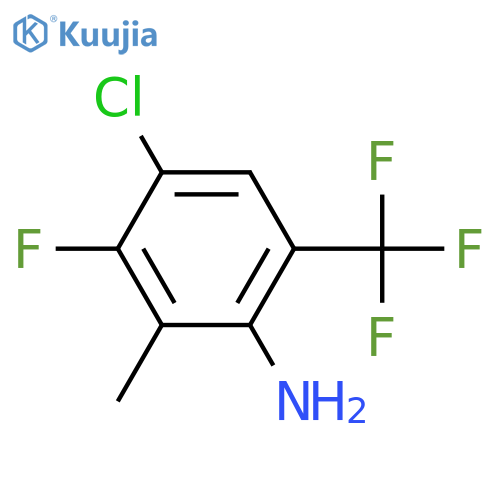 4-Chloro-3-fluoro-2-methyl-6-(trifluoromethyl)aniline structure