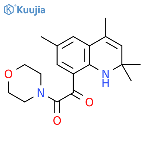 2-morpholin-4-yl-2-oxo-1-(2,2,4,6-tetramethyl-1,2-dihydroquinolin-8-yl)ethanone structure