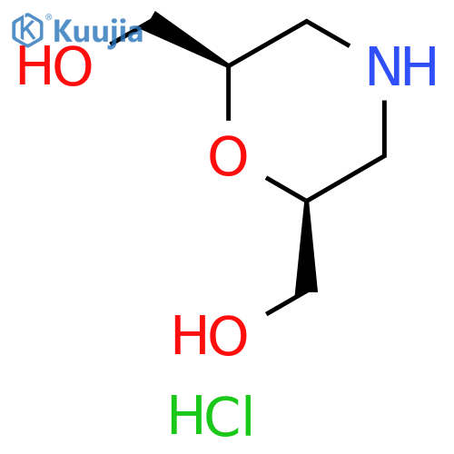 2,6-Morpholinedimethanol, hydrochloride (1:1), (2R,6S)- structure