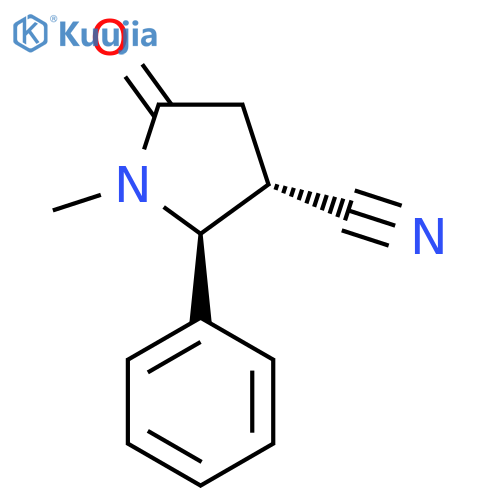 (2S,3S)-1-Methyl-5-oxo-2-phenylpyrrolidine-3-carbonitrile structure