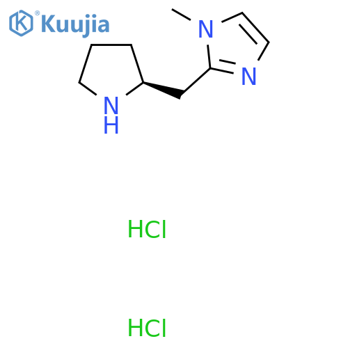 1-methyl-2-{(2S)-pyrrolidin-2-ylmethyl}-1H-imidazole dihydrochloride structure