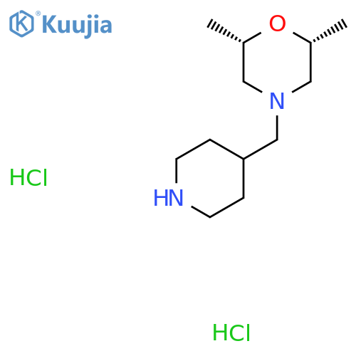 (2R,6S)-2,6-dimethyl-4-[(piperidin-4-yl)methyl]morpholine dihydrochloride structure