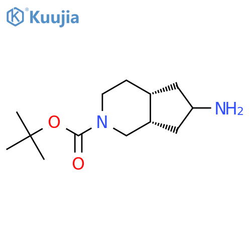 rac-tert-butyl (4aR,7aS)-6-amino-octahydro-1H-cyclopenta[c]pyridine-2-carboxylate structure