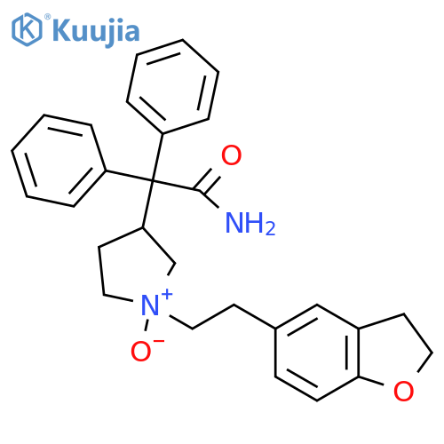 3-(carbamoyldiphenylmethyl)-1-2-(2,3-dihydro-1-benzofuran-5-yl)ethylpyrrolidin-1-ium-1-olate structure