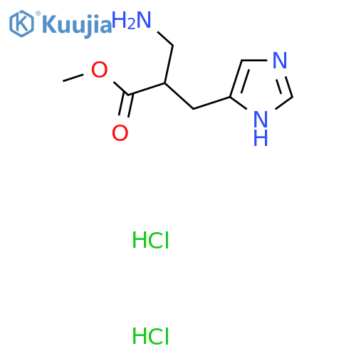 Methyl 2-(aminomethyl)-3-(1H-imidazol-5-yl)propanoate;dihydrochloride structure