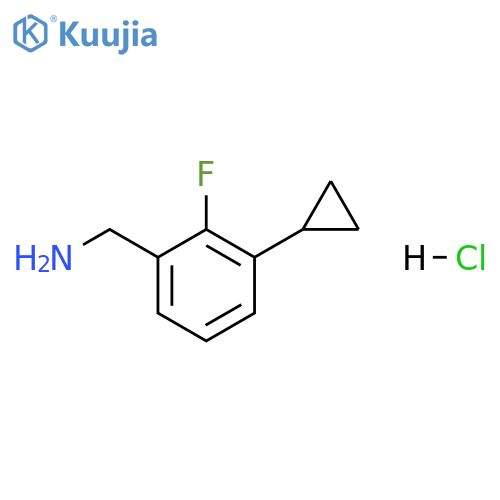 1-(3-cyclopropyl-2-fluorophenyl)methanamine hydrochloride structure