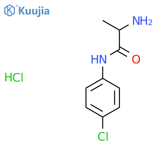 2-Amino-N-(4-chlorophenyl)propanamide;hydrochloride structure