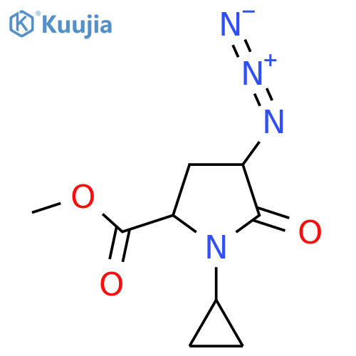 methyl 4-azido-1-cyclopropyl-5-oxopyrrolidine-2-carboxylate, Mixture of diastereomers structure