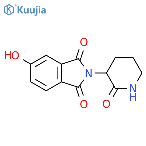 5-Hydroxy-2-(2-oxopiperidin-3-yl)isoindole-1,3-dione structure