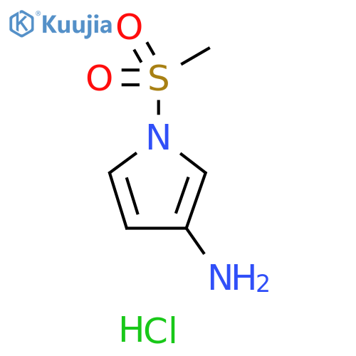 1-methanesulfonyl-1H-pyrrol-3-amine hydrochloride structure