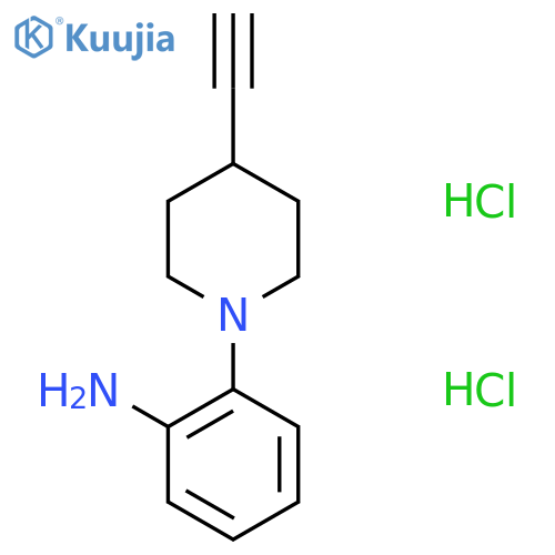 2-(4-ethynylpiperidin-1-yl)aniline dihydrochloride structure