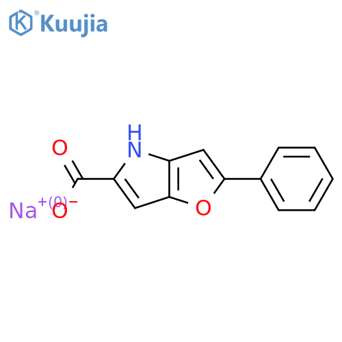 sodium 2-phenyl-4H-furo[3,2-b]pyrrole-5-carboxylate structure