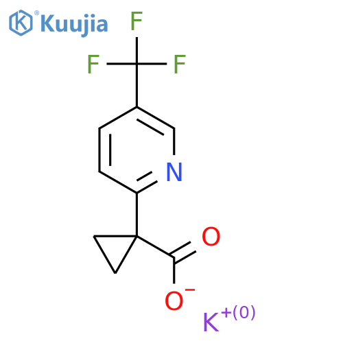 potassium 1-5-(trifluoromethyl)pyridin-2-ylcyclopropane-1-carboxylate structure