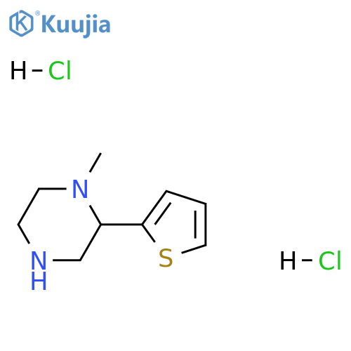 1-methyl-2-(thiophen-2-yl)piperazine dihydrochloride structure