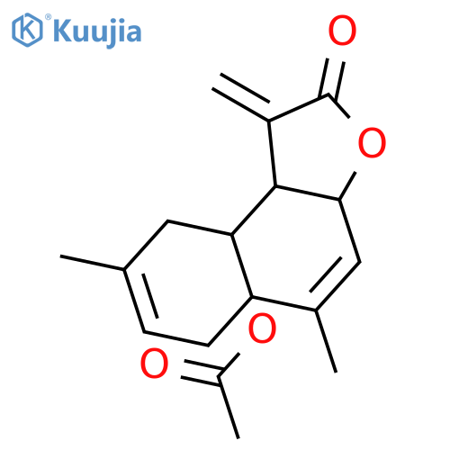 Cyclodeca[b]furan-2(3H)-one,4-(acetyloxy)-3a,4,5,8,9,11a-hexahydro-6,10-dimethyl-3-methylene-,(3aR,4R,6E,10E,11aR)- structure
