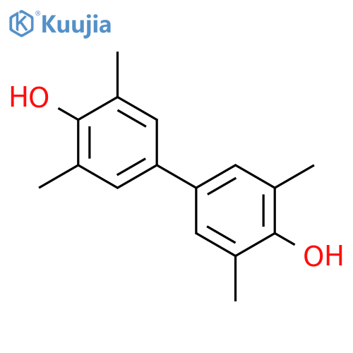 3,3',5,5'-Tetramethyl1,1'-biphenyl-4,4'-diol structure