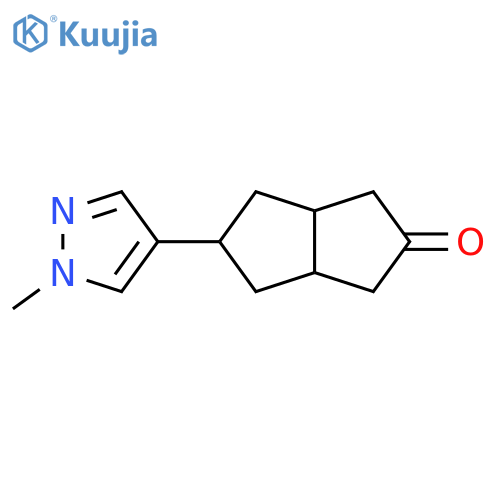 5-(1-methylpyrazol-4-yl)-3,3a,4,5,6,6a-hexahydro-1H-pentalen-2-one structure
