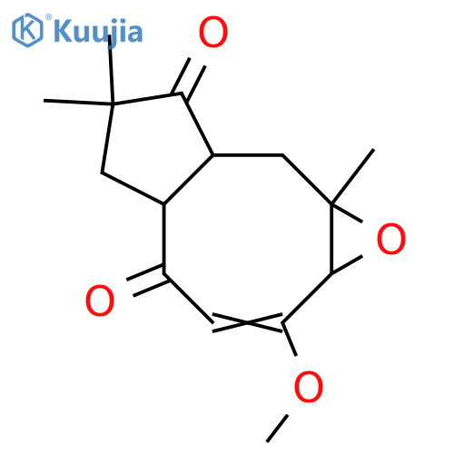 6,7-Epoxy-5-hydroxy-15-nor-4-asteriscene-3,10-dione; (2β,6α,7α,9α)-form, 5-Me ether structure