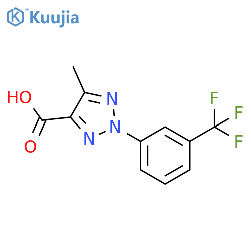 5-Methyl-2-(3-trifluoromethyl-phenyl)-2H-[1,2,3]triazole-4-carboxylic acid structure
