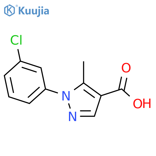 1-(3-CHLOROPHENYL)-5-METHYL-1H-PYRAZOLE-4-CARBOXYLIC ACID structure