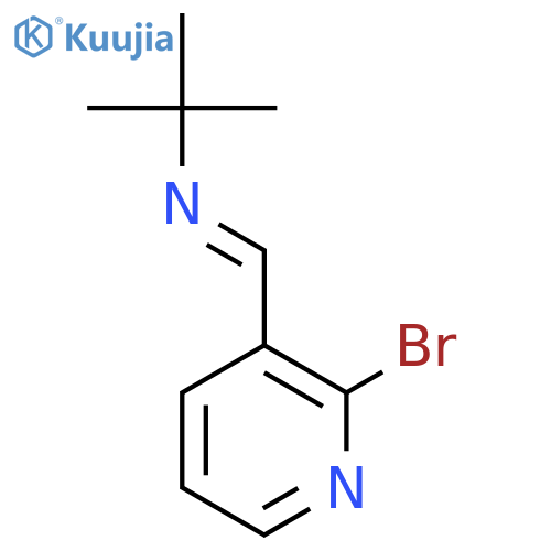 2-Propanamine, N-[(2-bromo-3-pyridinyl)methylene]-2-methyl- structure